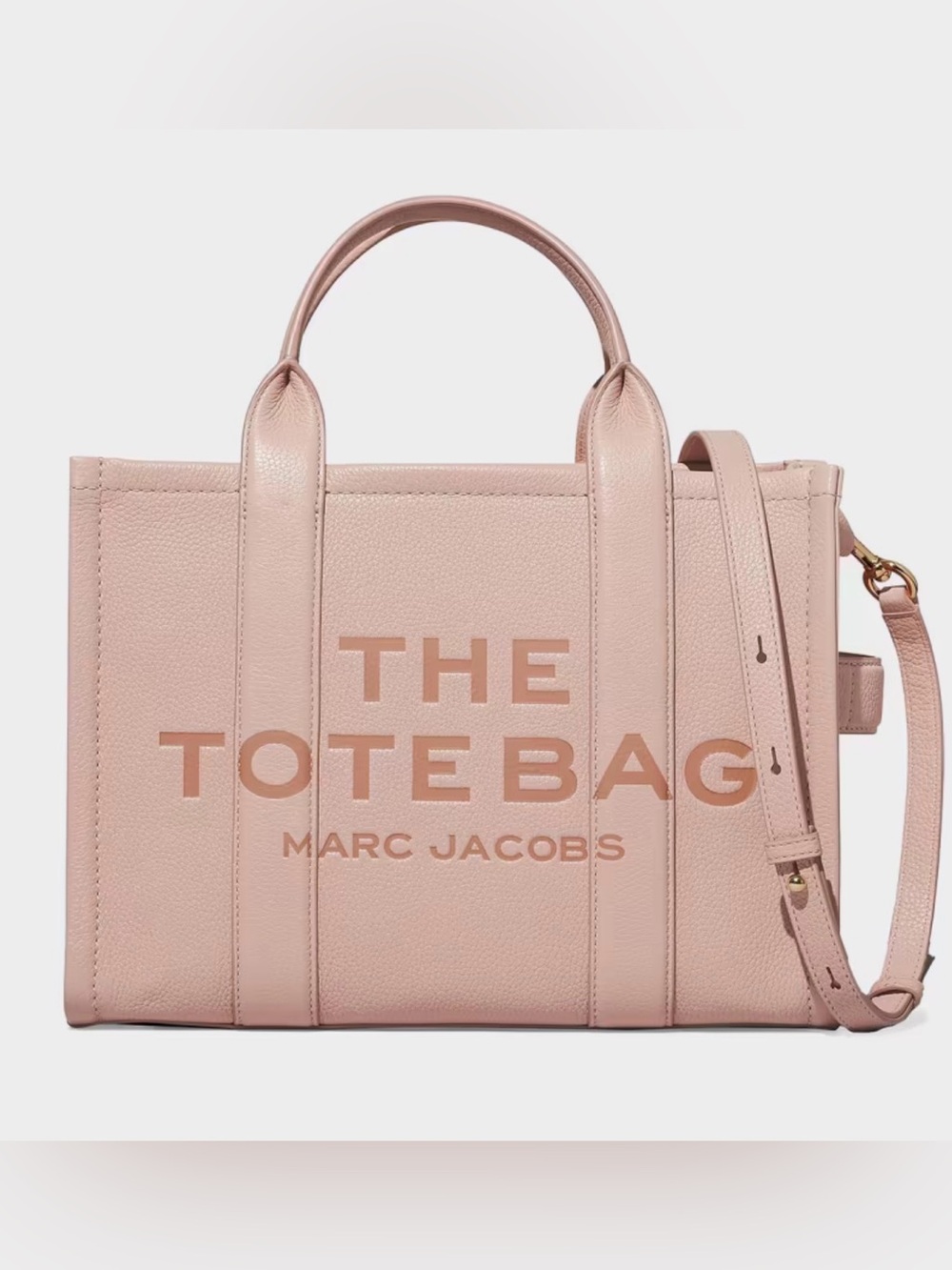 ✨ NWT Marc Jacobs The Leather Medium Tote Bag – Rose Pink 🌸 BRAND NEW